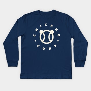 Chicago Cubs 2 by Buck Tee Originals Kids Long Sleeve T-Shirt